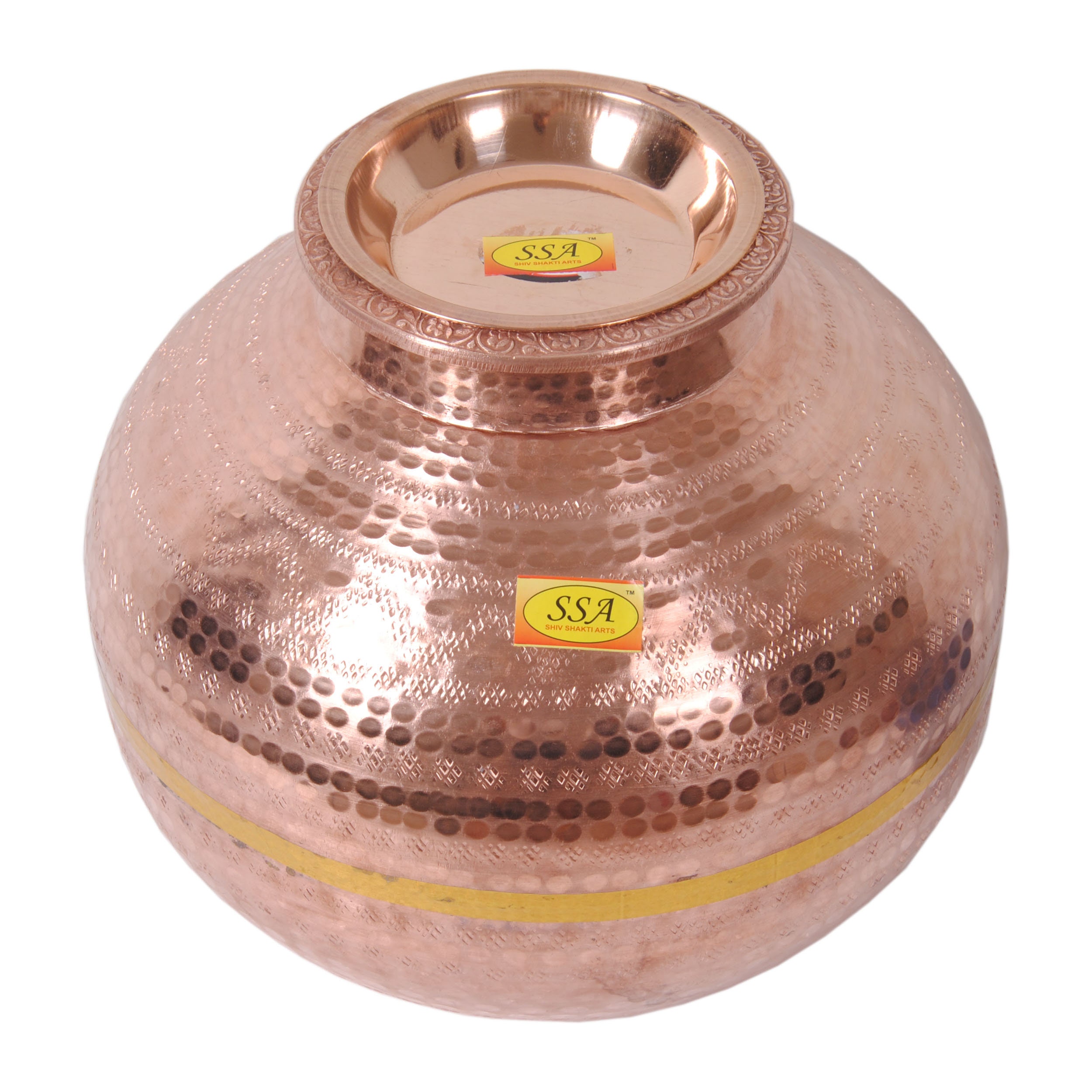 Leak Proof,100% Pure Copper Copper Matka/Pot 10 Liter Water Storing Capacity 