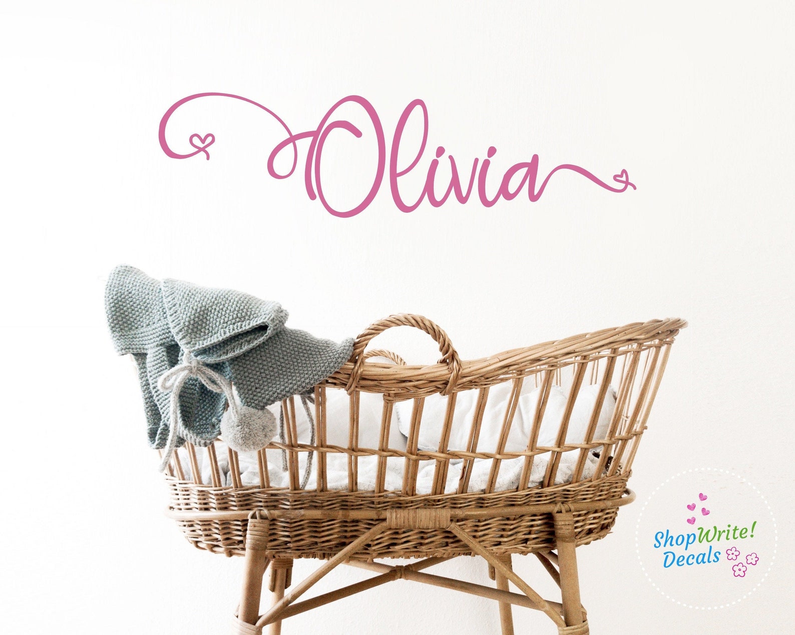 Nursery Name Wall Decal Nursery Wall Decor Personalized Name Etsy