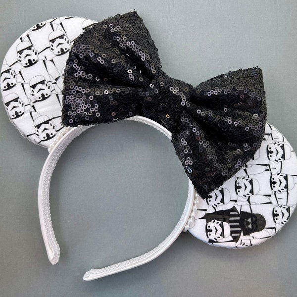 Stormtrooper Star Wars Mouse Ears - Custom Bow!