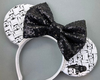 Stormtrooper Star Wars Mouse Ears - Custom Bow!