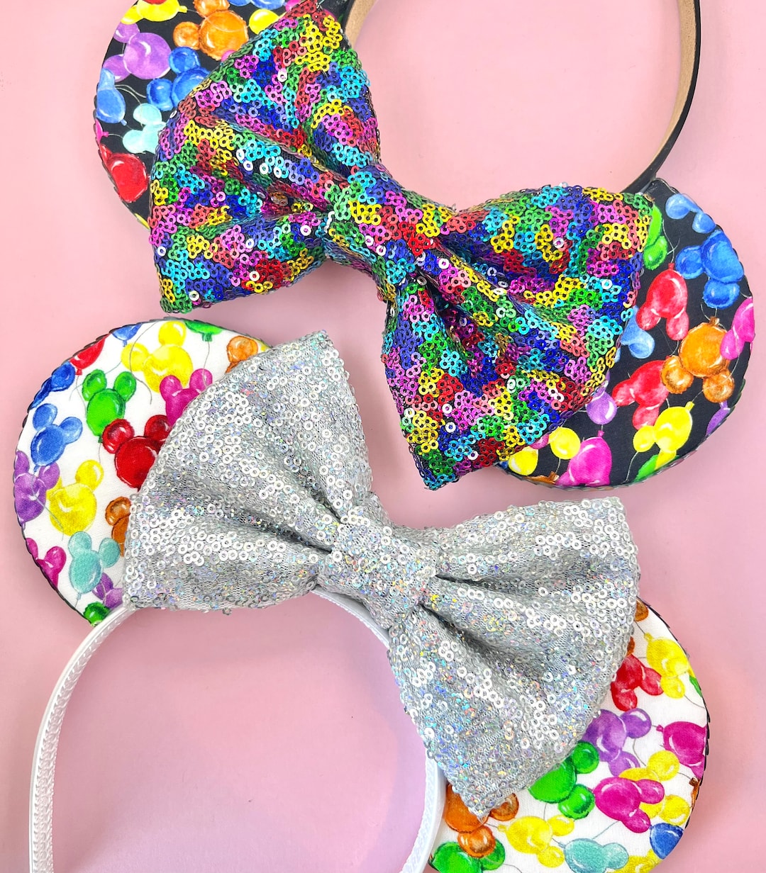 Mickey Balloon Print Mouse Ears Custom Bow - Etsy