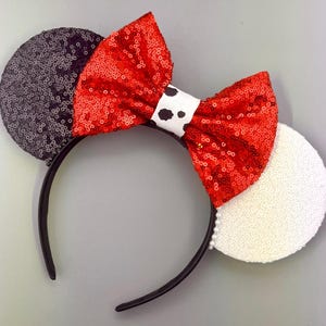 Cruella Inspired Mouse Ears