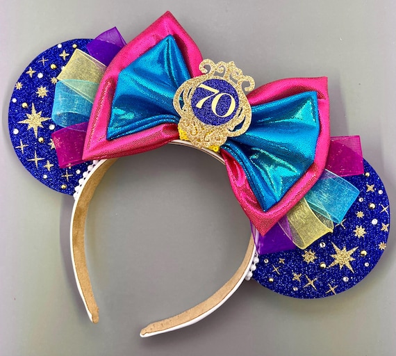 Disney 70th Anniversary Sequin Bow Ears Headband, Limited Edition Minnie Mouse Ear Headband for Adults – Disneyland Resort  main image 4