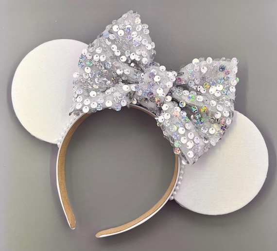Autograph Blank White Minnie Mouse Ears - Custom Bow - Etsy display picture 2