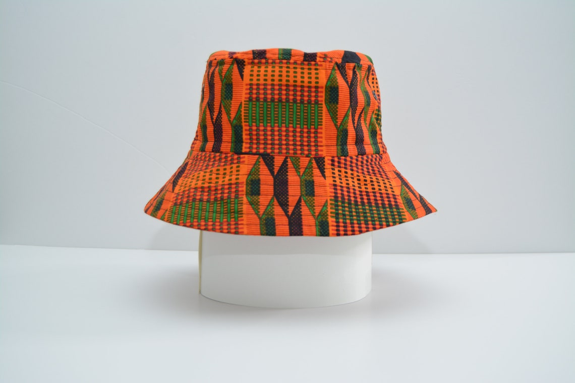Bucket Hat African Kente Print Bucket Hat Unisex Hats Women Etsy