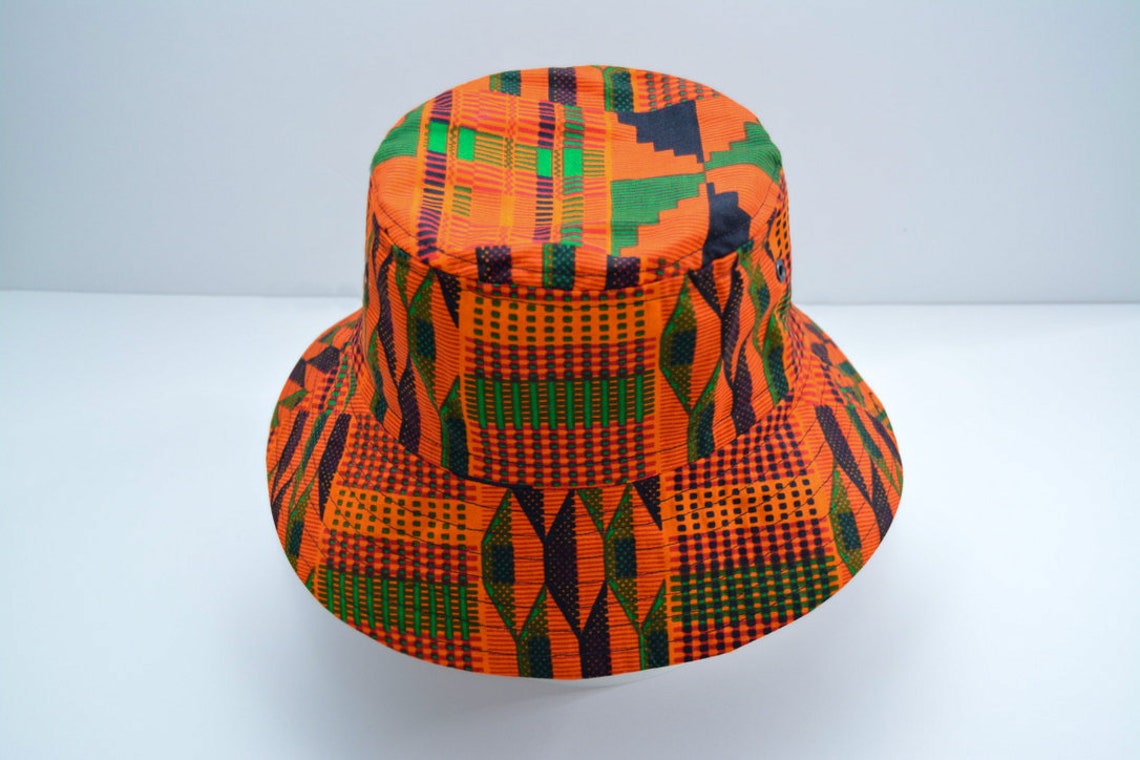 Bucket Hat African Kente Print Bucket Hat Unisex Hats Women Etsy