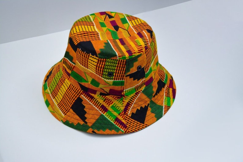 Bucket Hat African Kente Print Bucket Hat Unisex Hats Women Etsy