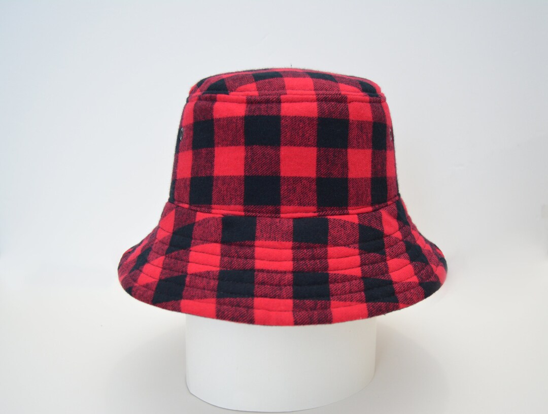 Bucket Hat Winter Hat Buffalo Plaid Hat Holiday Hats Etsy