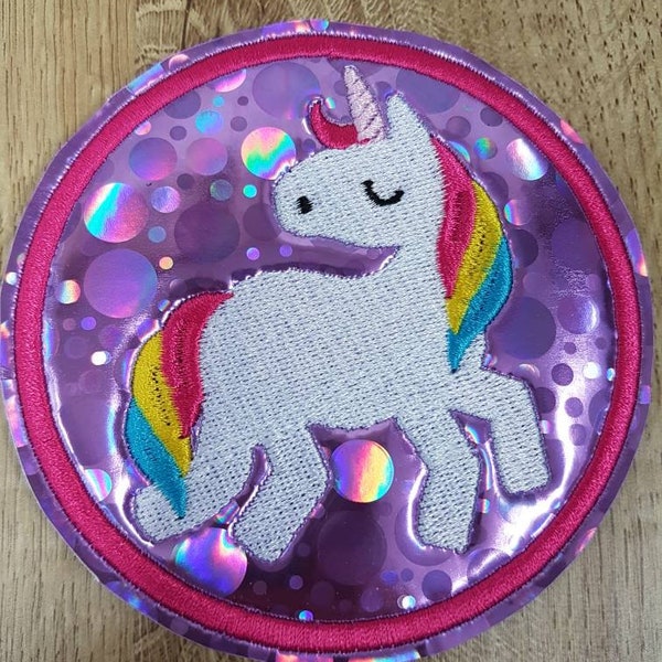 Schulkind 2024 magnetischer Patch Button Schultüte Einschulung Glitzer Einhorn Ranzen Magnet Kletti Anhänger Klemmbutton