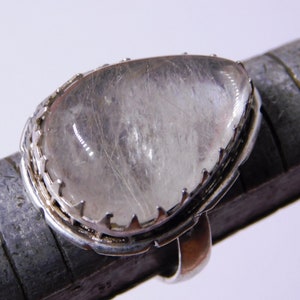 Handmade Sterling Silver Crystal Quartz Ring - Boho Gemstone