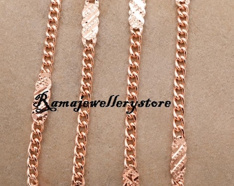 Pure Copper Chain Necklace, Paperclip Chain Pendant Necklace, Handmade Copper Jewelry, Gift for Women, Unisex Chain,Length-14 To 30 Inches