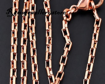 Antiqued Copper paperclip Chain necklace, Pure Copper Chain pendant, Handmade copper chain Length-14 To 30 Inches Jewelry for Unisex gift