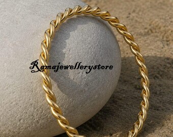 Pure Top Quality Brass Twisted Bracelet, handmade Bracelets, Bohemian bangle, Solid Brass Stacking Spiral Bangle Unisex Arm Bangle Jewelry,