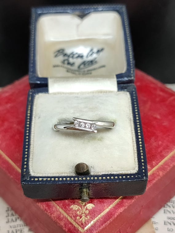 Beautiful Modern Stackable British Hallmarked Ski… - image 3