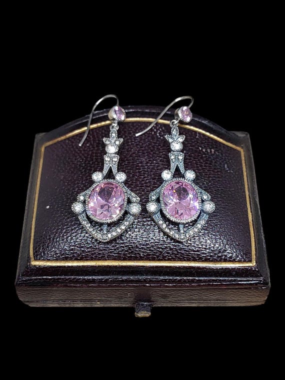 Stunning Statement Edwardian Style Sparkling Pink… - image 3
