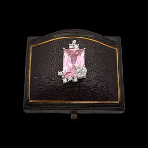 Beautiful Modern Skillfully Crafted Statement Design Decorative Sparkling Natural Pink Topaz Cubic Zirconia Sterling Silver Pendant - 28mm