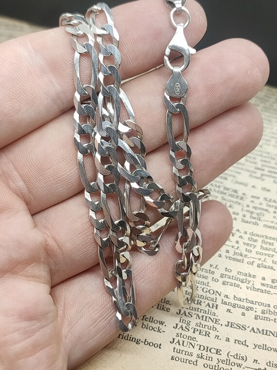 Bling Jewelry Collana Unisex In Argento Sterling .925 Con Maglia Figaro