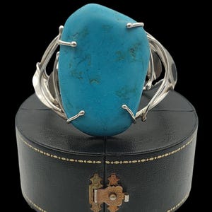 VINTAGE 60s〜70s Navajo Turquoise Bangle 1970's Vintage Navajo Bezel Set Turquoise Cuff Bracelet - Etsy