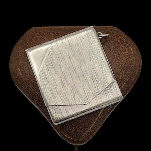 Beautiful Antique Art Deco Circa 1930s Decorative Skillfully Crafted Spring Hinged Depose 800 Silver Match Vesta Case Pendant - lgth 56mm