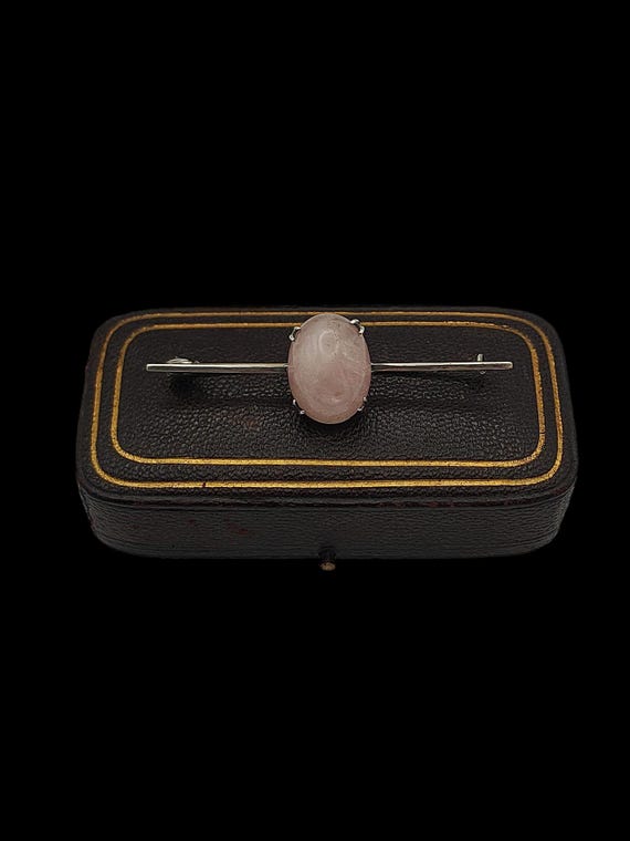 Broche Celtique Argentée Avec Perles Pierres Naturelles - Vintage - Parfait état