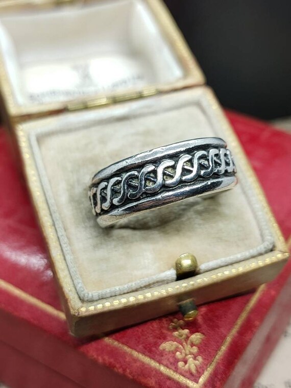 Beautiful Vintage Stackable Unique Celtic Inspire… - image 4