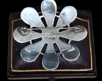 Broche En émail Vintage - Design Milieu Du Siècle, Occasion