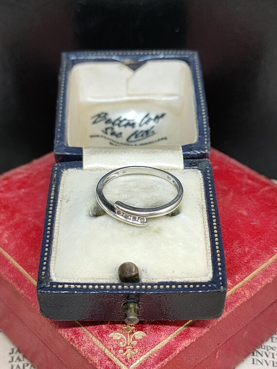 Beautiful Modern Stackable British Hallmarked Ski… - image 7