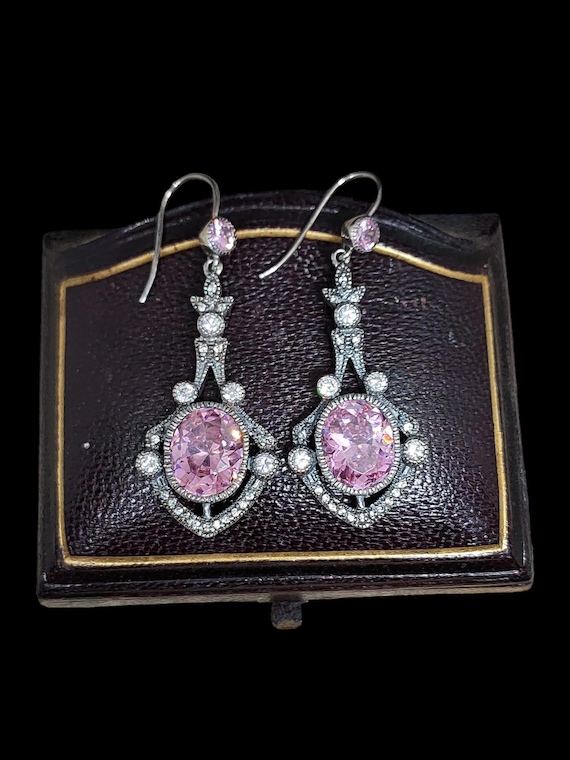 Stunning Statement Edwardian Style Sparkling Pink… - image 1