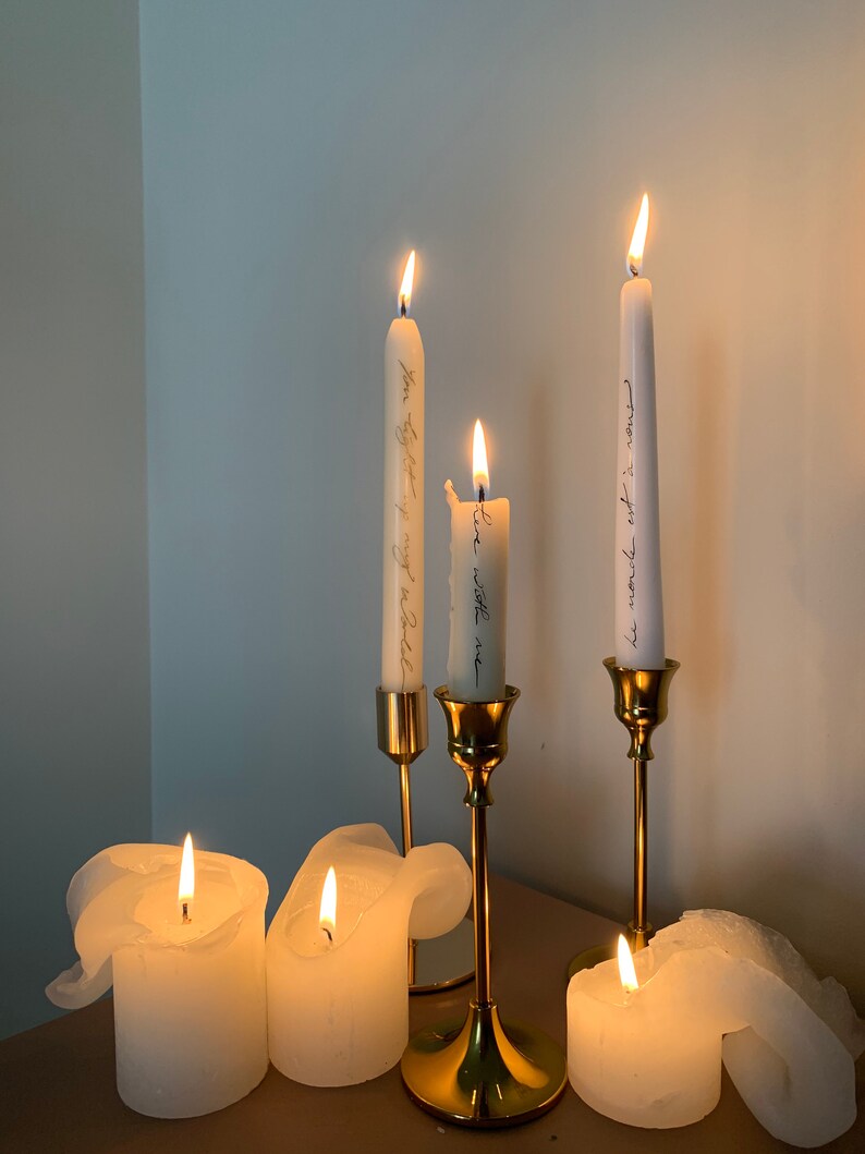 Scripted Personalised Painted Candles Hand Painted Candles Etsy UK