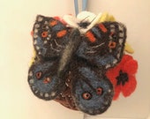 Butterfly Flowers Needle Felted Hanging Decoration Gift Animal