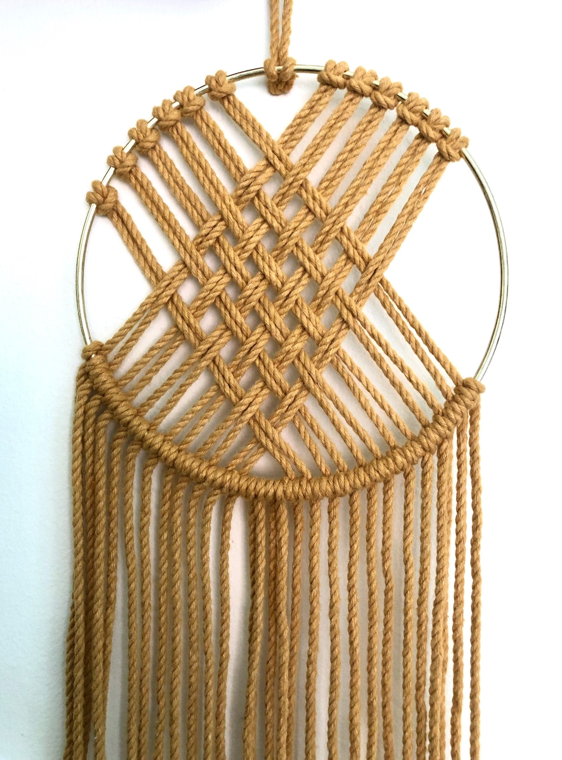 Macramé Wall Hanging/Metal Ring Wall Etsy