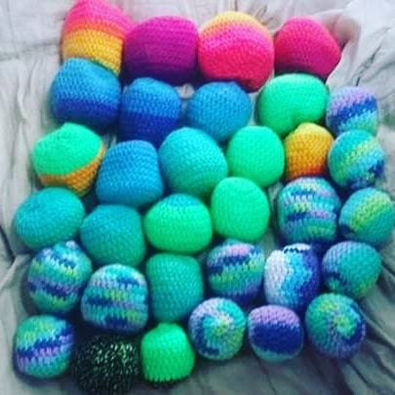 Custom Handmade Crochet Bean Bags Hacky Sack Etsy