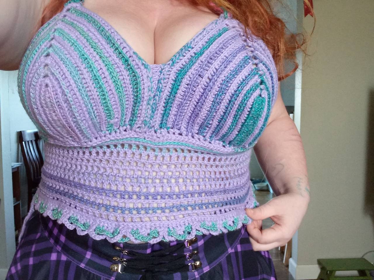 crochet plus size top