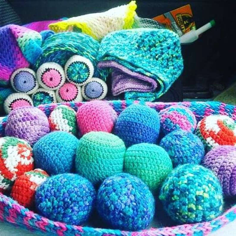 Custom Handmade Crochet Bean Bags Hacky Sack Etsy