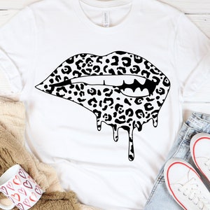 Leopard Lips Bite Dripp SVG, Leopard Lip Bite Dripp PNG, Leopard Lips, Leopard Lips SVG, Animal Pattern Svg, Cricut, Silhouette Cut Files