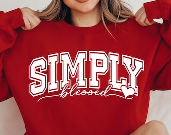 Simply Blessed SVG, Blessed Svg, Faith Svg, Christian Svg, Religious Svg, Jesus Svg, Inspirational Svg, Motivational Svg, Thanksgiving Svg