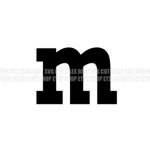 Lowercase Letter M Silhouette SVG, Lowercase Letter M PNG, Svg, Dxf, Cricut, Instant Download, Cricut, Silhouette Cut Files