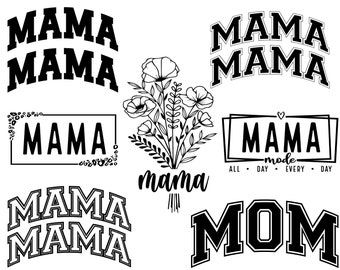 Mama Svg Bundle, Digital Download Mama Png, Mama Svg Cut File, Mama Love Svg, Leopard Print Mama Svg, Mama Heart Svg, Mama Svg in Frames