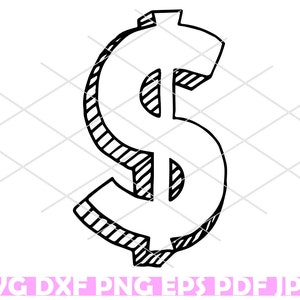 Dollar sign, Dollar sign svg, Dollar sign png, Dollar sign dxf, Dollar sign clip art, Dollar sign cut file, Dollar sign silhouette, cricut