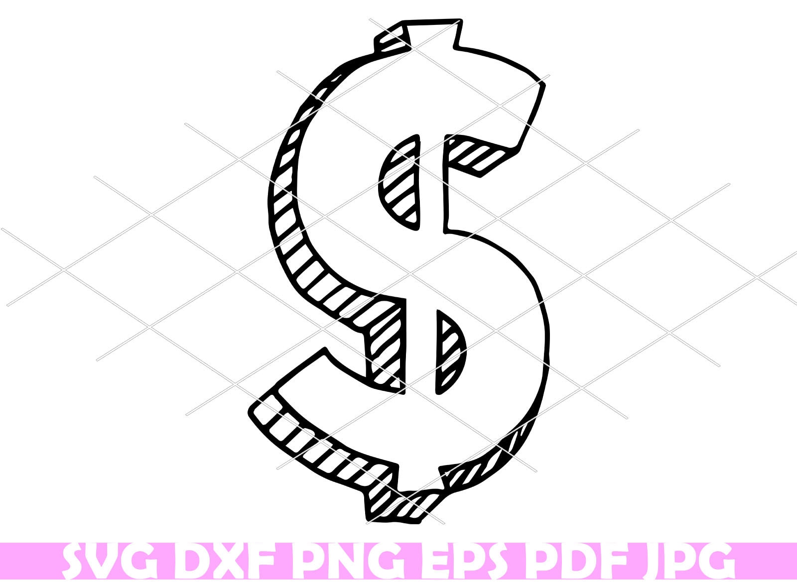 Dollar Sign, Dollar Sign Svg, Dollar Sign Png, Dollar Sign Dxf, Dollar