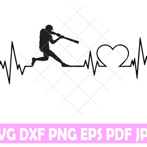 Jugador de béisbol svg, Jugador de béisbol Heat Beat Shirt svg, Jugador de béisbol dxf, Jugador de béisbol png