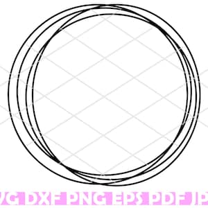Circle Frame svg - Sketch Circle svg - Circle svg - Doodle Circle Cricut svg - Doodle Silhouette svg