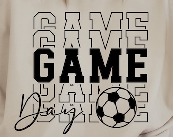 Game Day Svg, Soccer Shirt Svg, Game Day Vibes Svg,Soccer Season Svg Files for Cricut - Cut Silhouette File Svg, Png, Eps,dxf, Download, Svg