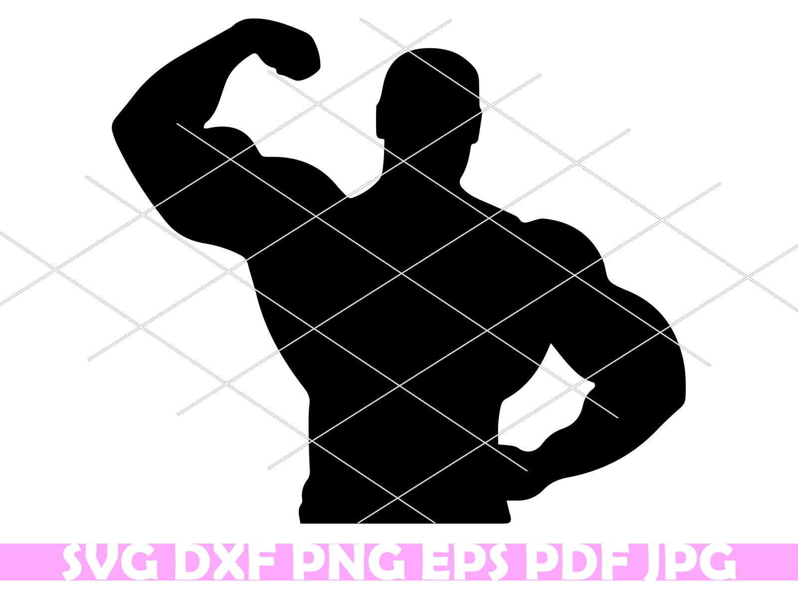 Muscular Man Svg -  Denmark