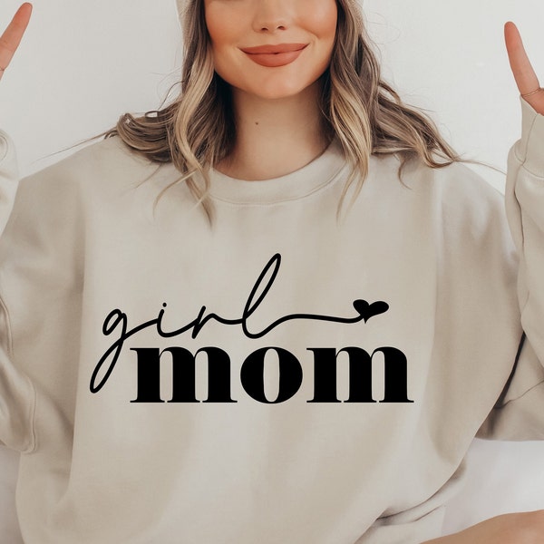 Girl Mom Svg, Girl Mama Svg, Png, Mom Svg Cut File for Cricut, Mother's Day Svg, Girl Mom Shirt Svg, Png, Eps, Dxf Pdf Cutting File Download