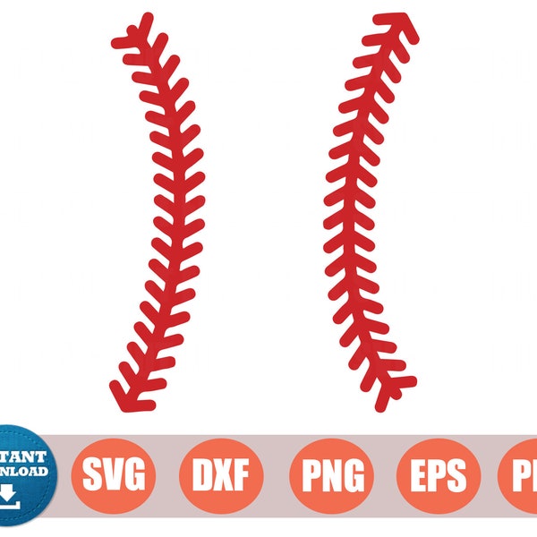 Baseball Stitches svg, Baseball Laces SVG file for Cricut, Baseball Split Monogram Frame SVG, Softball lace svg Softball svg Baseball