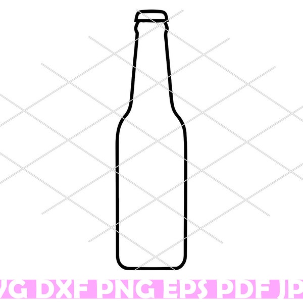 Beer Bottle - Digital Download, Instant Download, svg, ai, dxf, eps, png