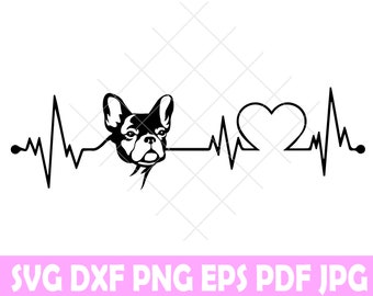Bulldog Heart Beat Etsy Bulldog Heart Beat Etsy