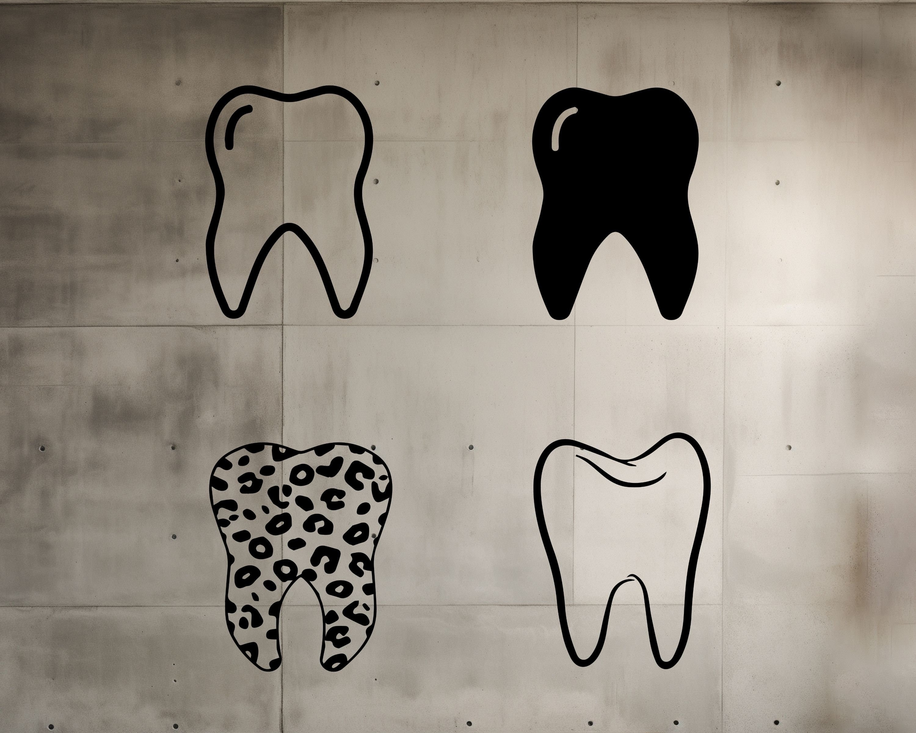 Tooth SVG, Tooth Outline, Tooth PNG, Tooth Clipart, Vector, Layered, Instant Digital Download