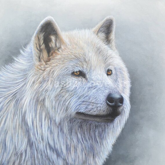 MTG Tundra Wolves アーティストプルーフ　アート　油絵　海 Wolf, lightning, light, storm, blue, canine, beautiful, colorful